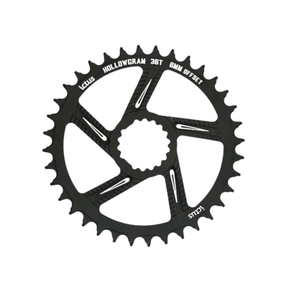 Coroa Ictus Holowgram Offset 6mm 36 T Preta