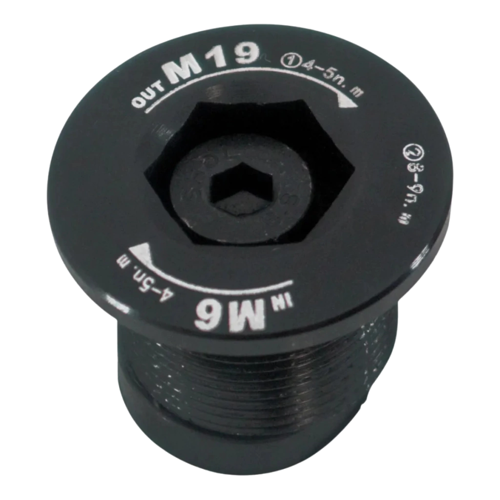 Parafuso Tampa Pedivela Rosca 19mm X-time M19 M6 Bike Preto